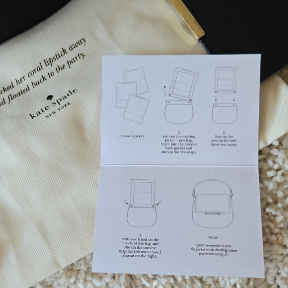 Kate Spade Black Crossbody Bag with Two (2) Extra Flaps. - Picture 3 of 9